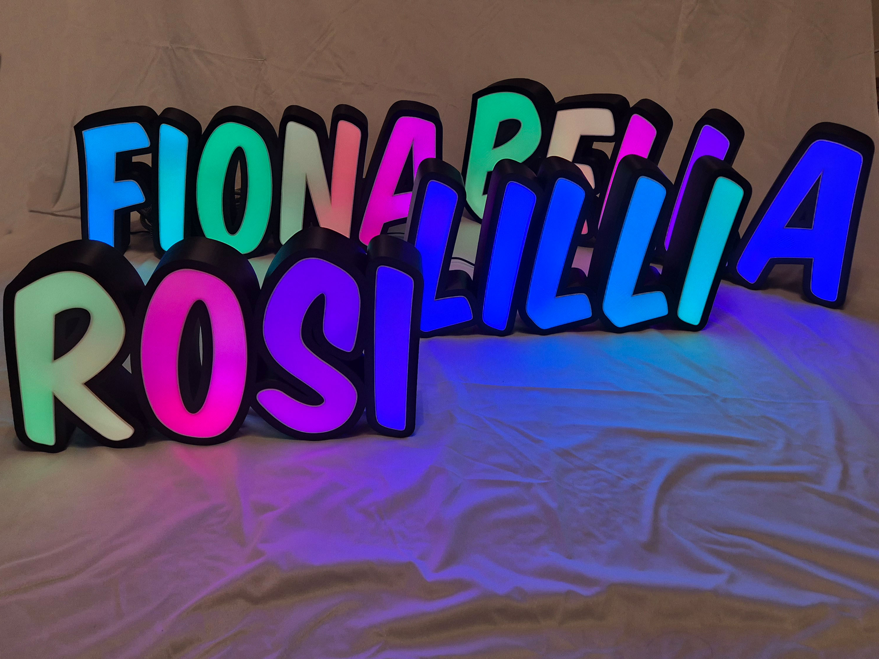 Namenslampe LED - beleuchteter Schriftzug