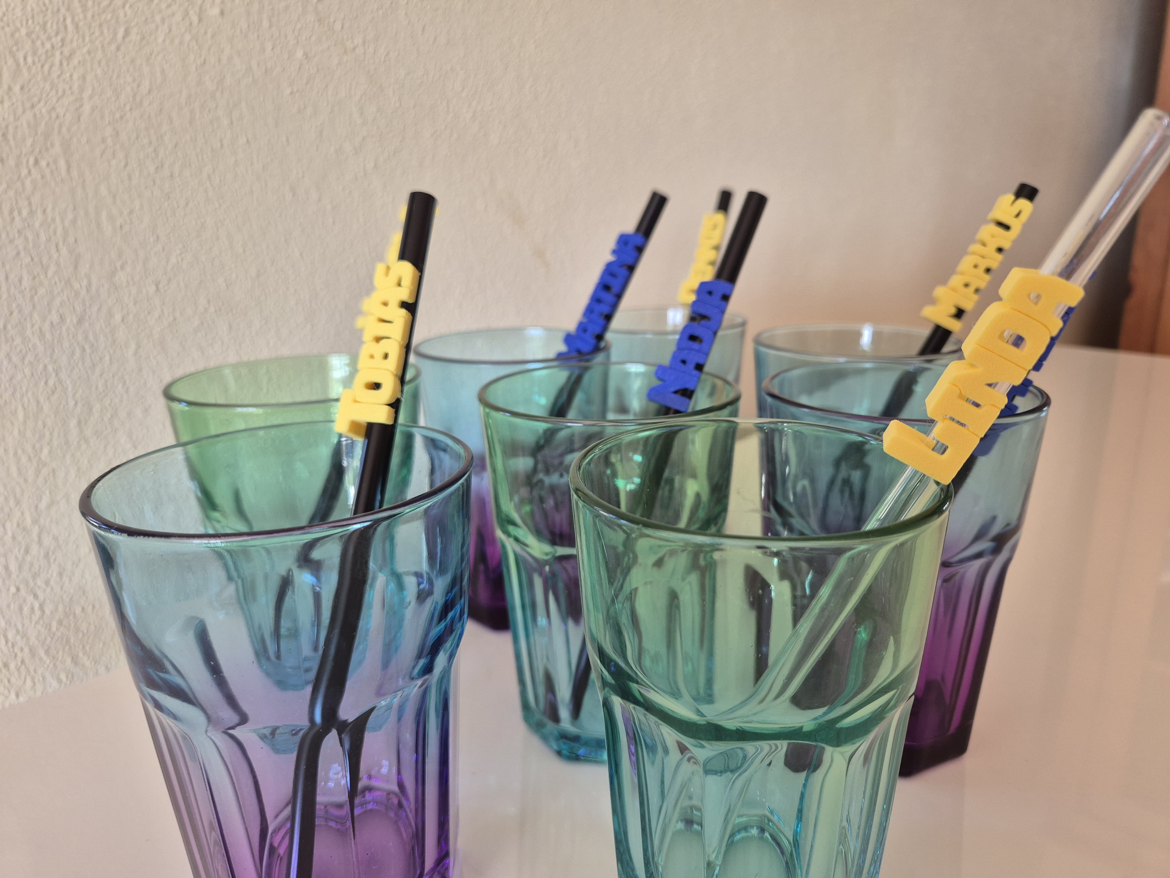 Namensclip für Strohhalme